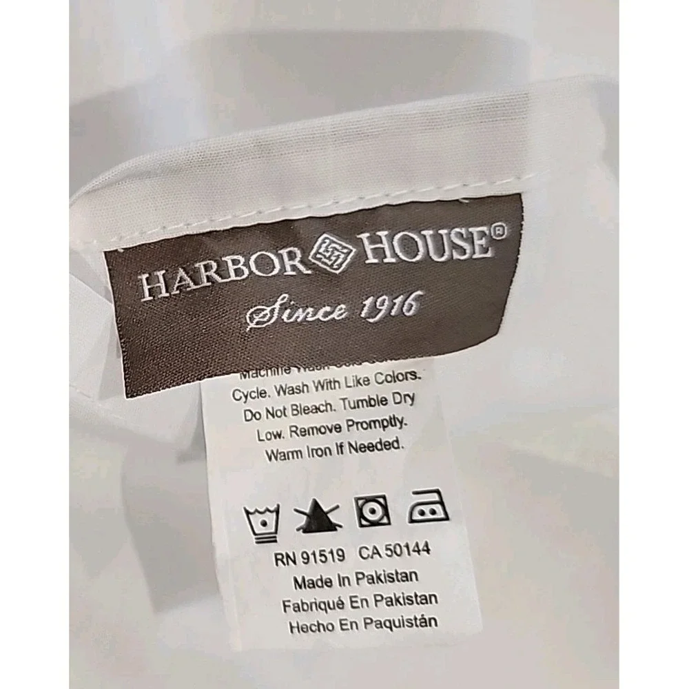 PAIR Harbor House LORELAI‎ King Pillow Shams 100% Cotton TROPICAL COASTAL BEACH